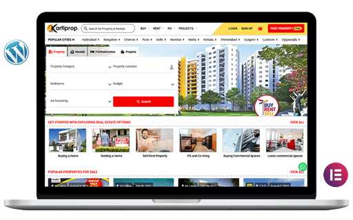 Kartiproperties - readymade real estate website