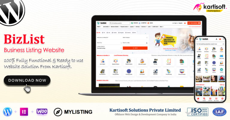 BizList Business Listing Website Kartisoft Marketplace