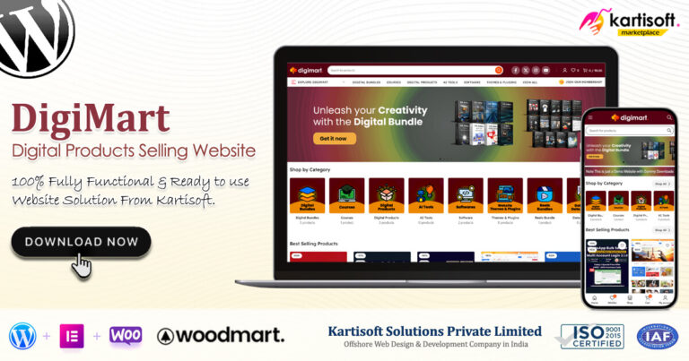 DigiMart Digital Downloads Website Kartisoft Marketplace