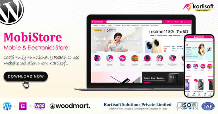 MobiStore Mobile Electronics Store Website Kartisoft Marketplace