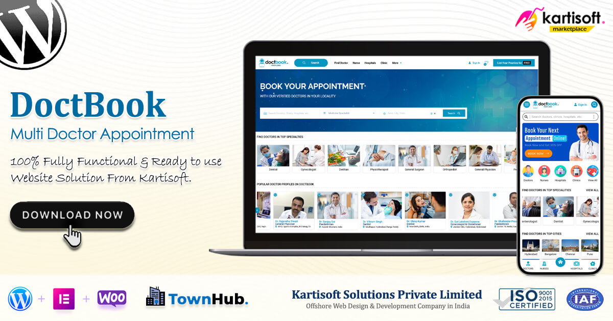 DoctBook - Multi Doctor Appointment Booking Website - Kartisoft Marketplace