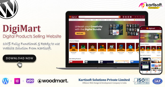 DigiMart - Digital Downloads Website - Kartisoft Marketplace