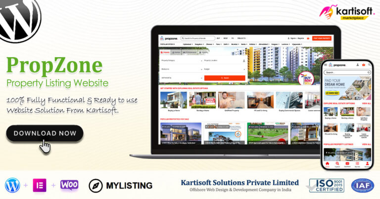 PropZone - Property Listing Website - Kartisoft Marketplace