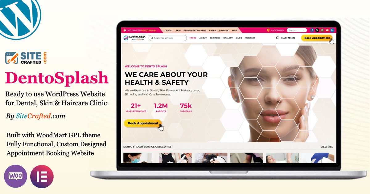 Dentosplash-Ready-to-use-WordPress-Website-for-Dental-Skin-Haircare-Clinics-SiteCrafted-1.jpg Dental, Skin & Hair Care Clinic Website