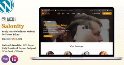 One Page Unisex Salon Website